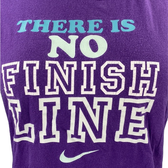 Nike Slim Fit Purple No Finish Line Crew Neck Graphic Tee - Picture 3 of 11
